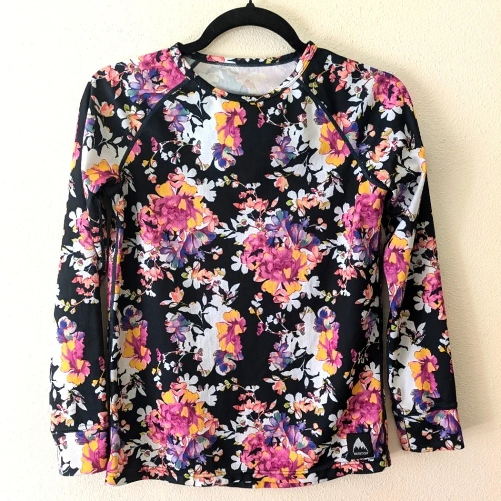 Burton Kid's Lightweight Floral Base Layer sz L